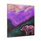 Grizzly Bear Nature Scene - Canvas