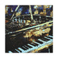 "Piano in Moonlighting" - Canvas