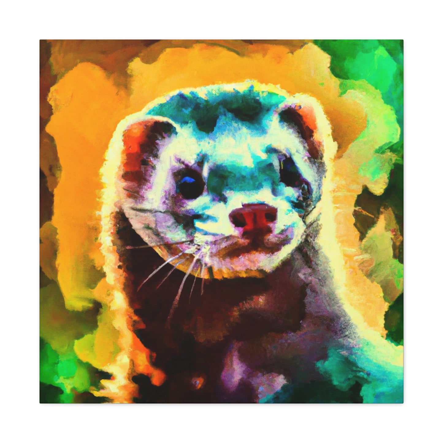 Ferret in Wonderland. - Canvas