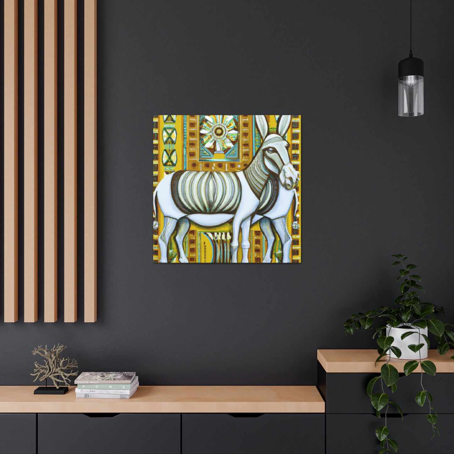 "Donkey in Deco Style" - Canvas