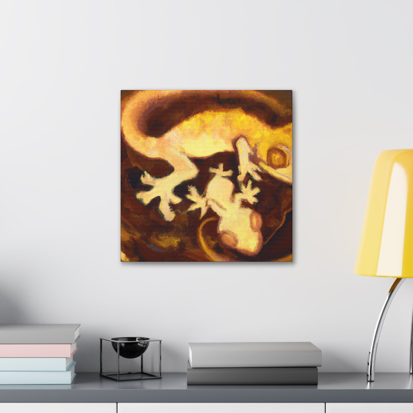 "Crested Gecko Dreamscape" - Canvas