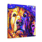 "Golden Retriever Dreamscape" - Canvas