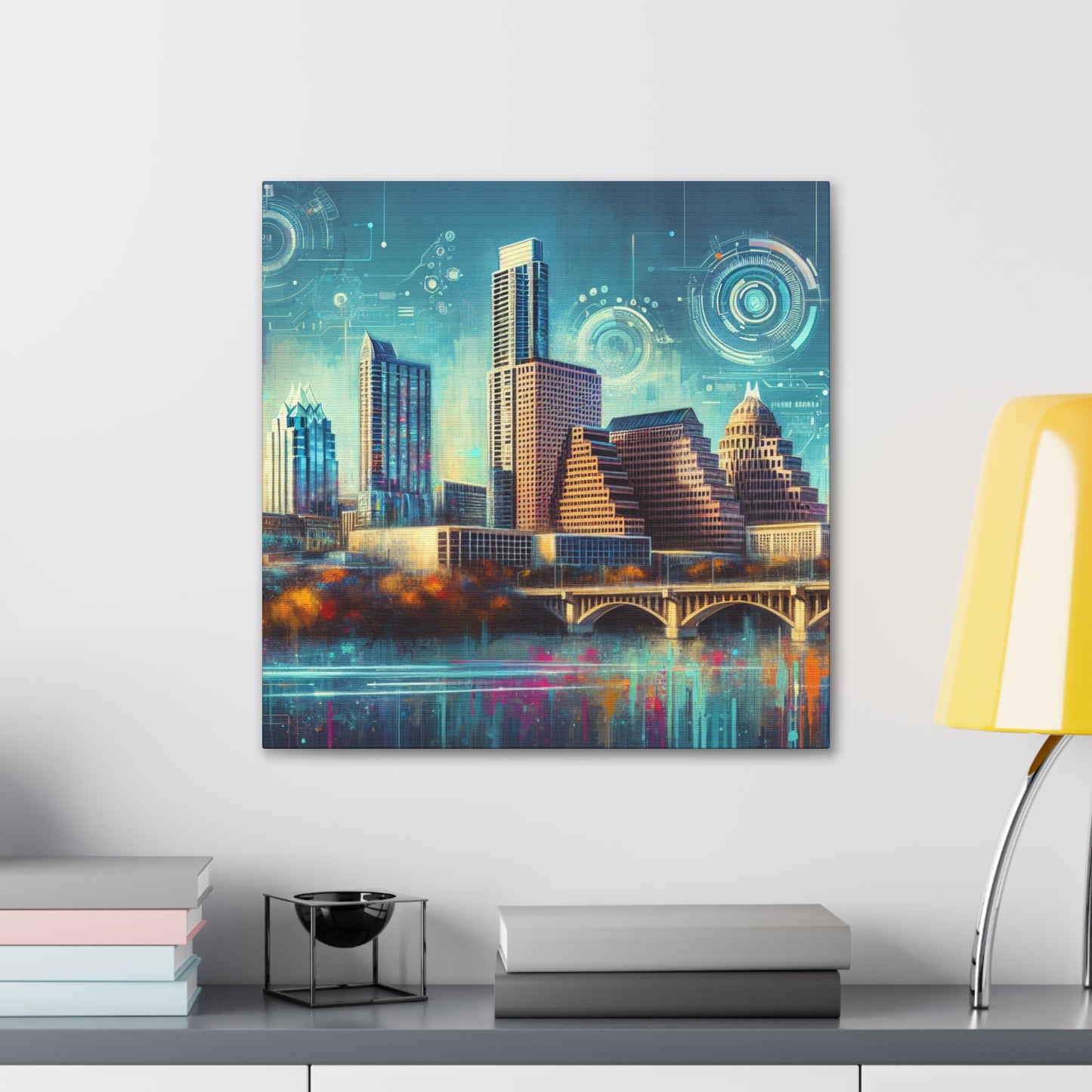 "Vibrant Austin Streets" - Canvas