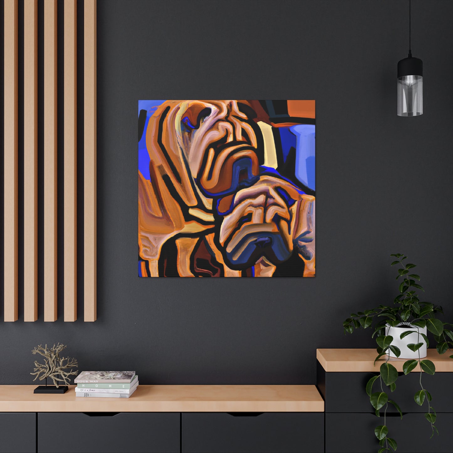 "Sleeping Shar Pei Dream" - Canvas