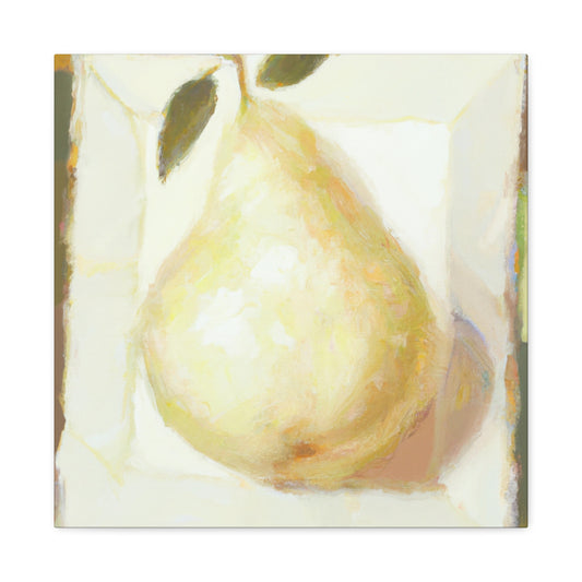 Pear in Soft Hues. - Canvas