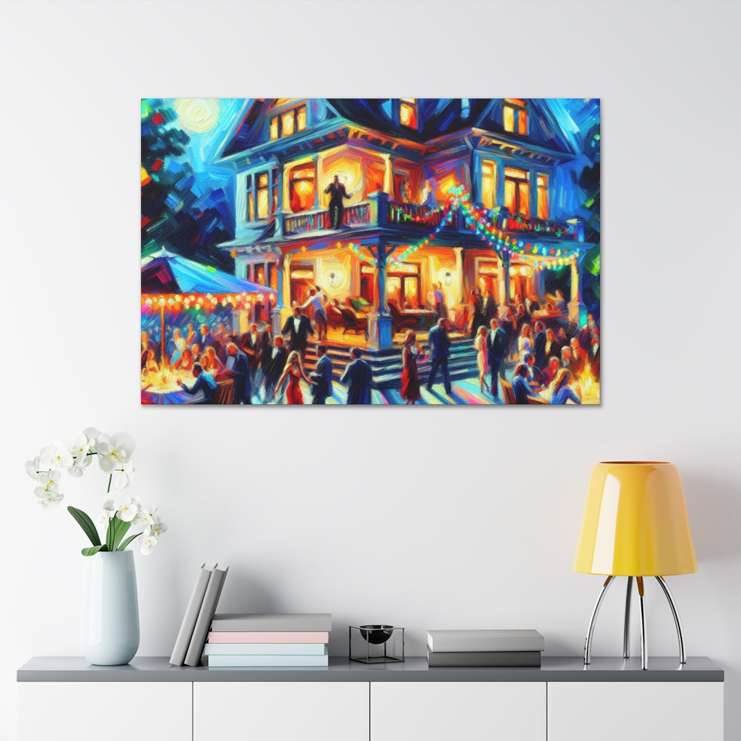 Revelry in Pulsating Hues - Canvas