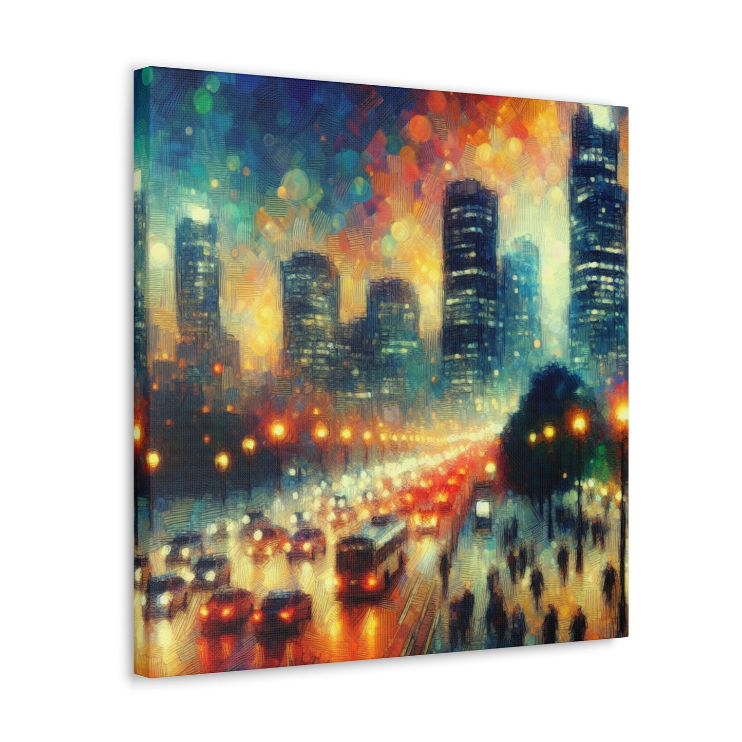 Nighttime Urban Symphony - Canvas