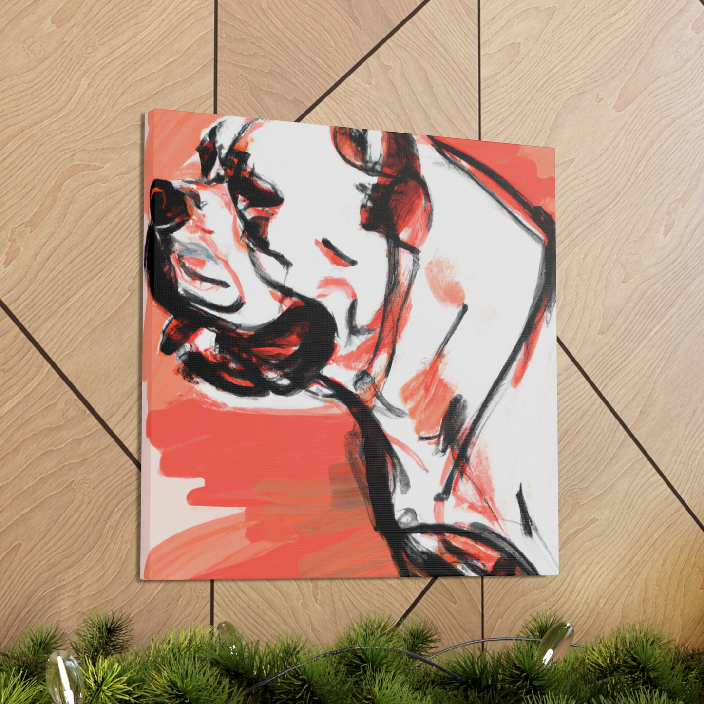 "American Bulldog Watching You" - Canvas