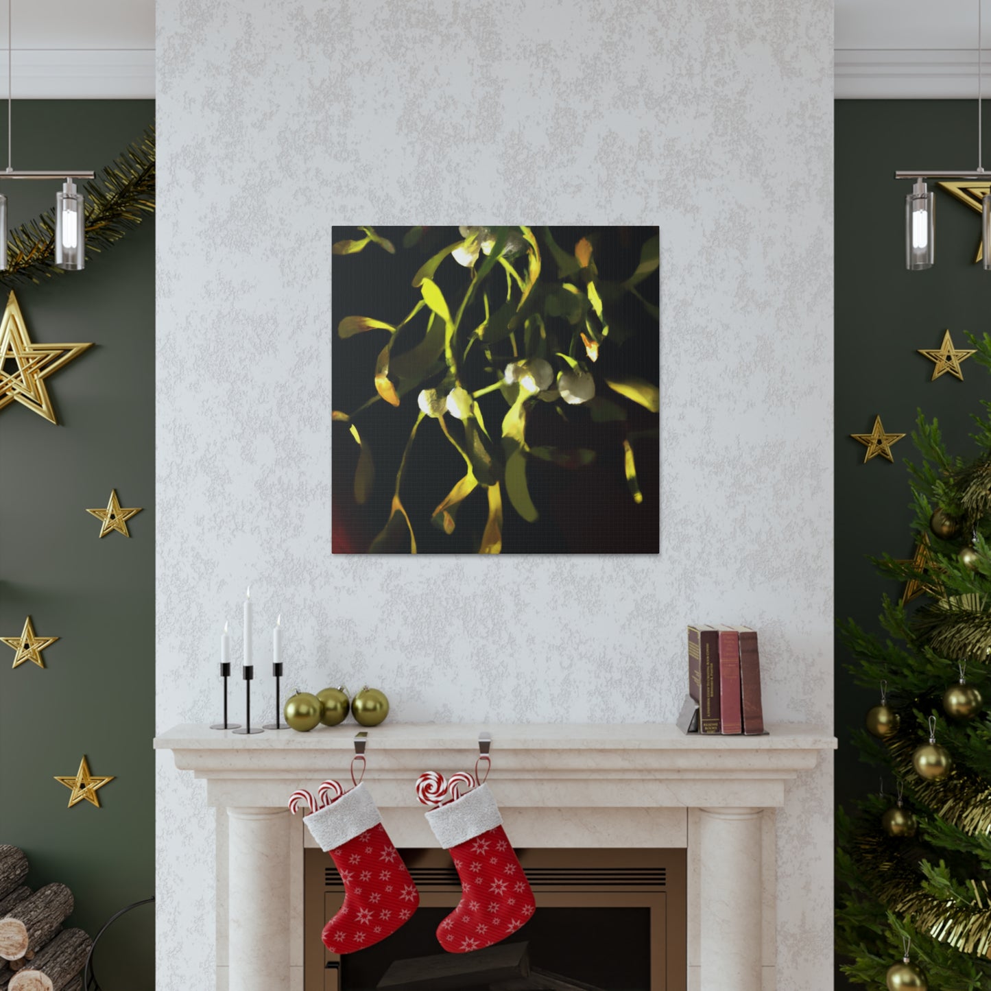 Mistletoe in abstracted. - Canvas