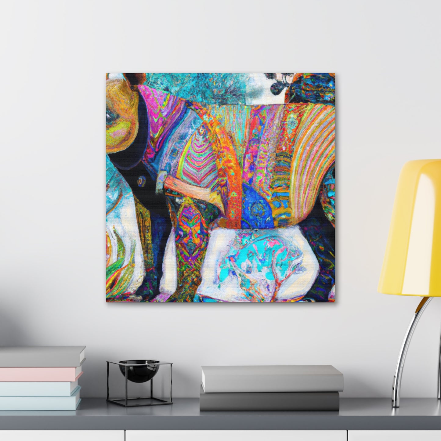 "Tapir in Primitive Hues" - Canvas