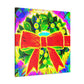 "Wreath of Colorful Joy" - Canvas