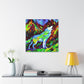 "Wolf in Fauvist Hues" - Canvas