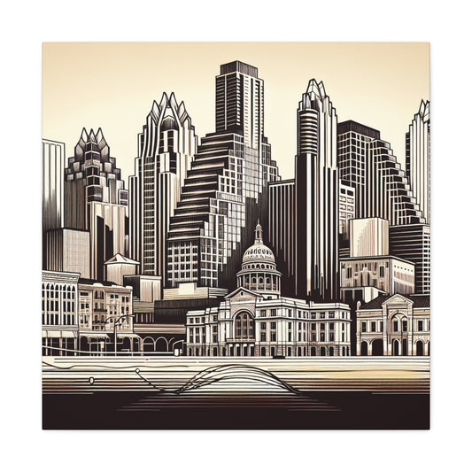 Lone Star Metropolis - Canvas