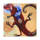 Frilled Lizard Reflection - Canvas