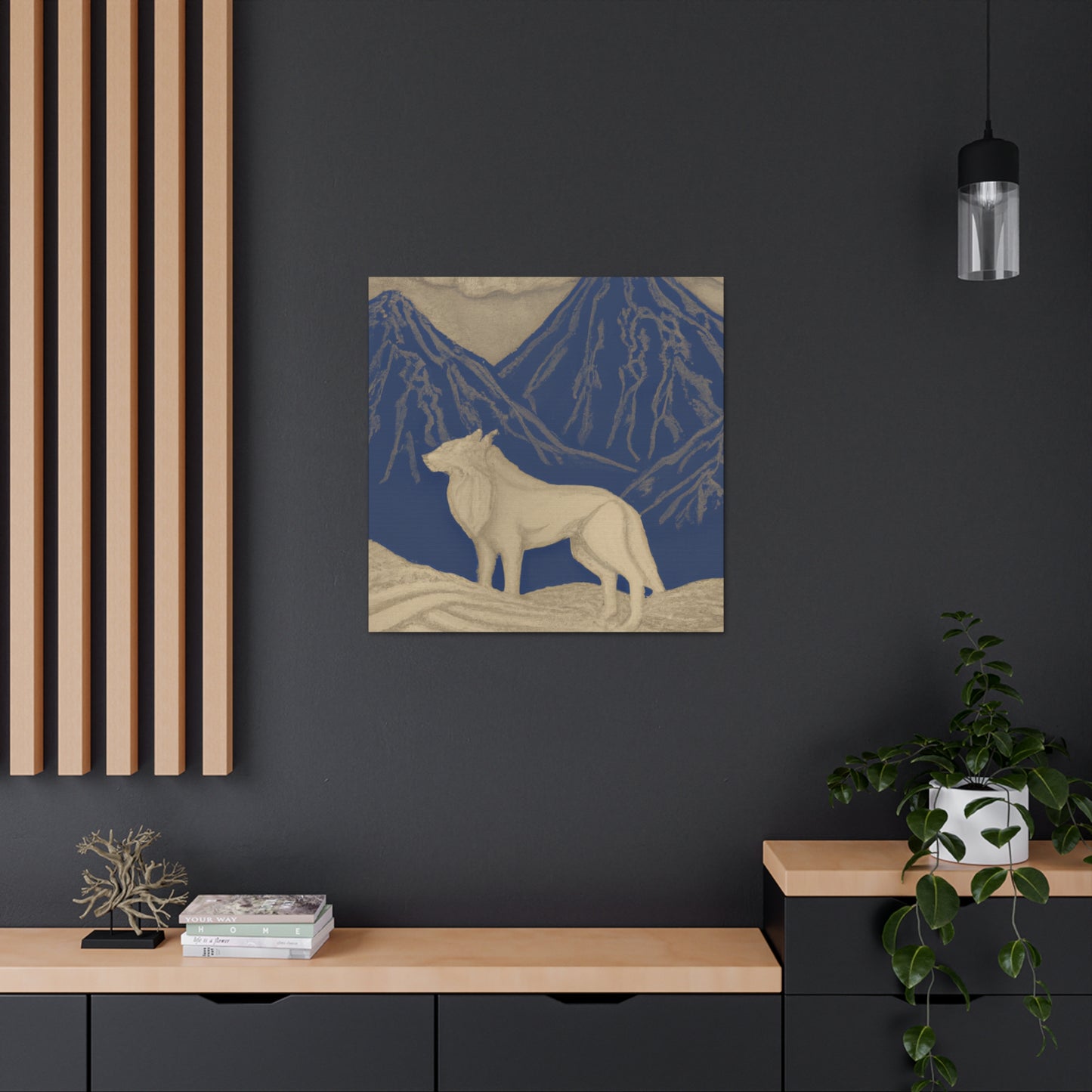 "Wolf in Moonlight Gloaming" - Canvas