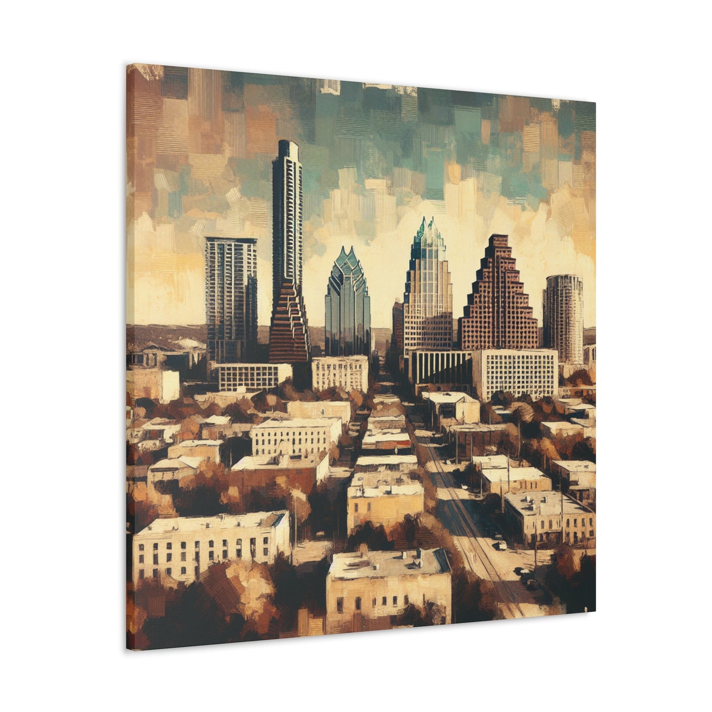 "Vibrant Texan Metropolis" - Canvas