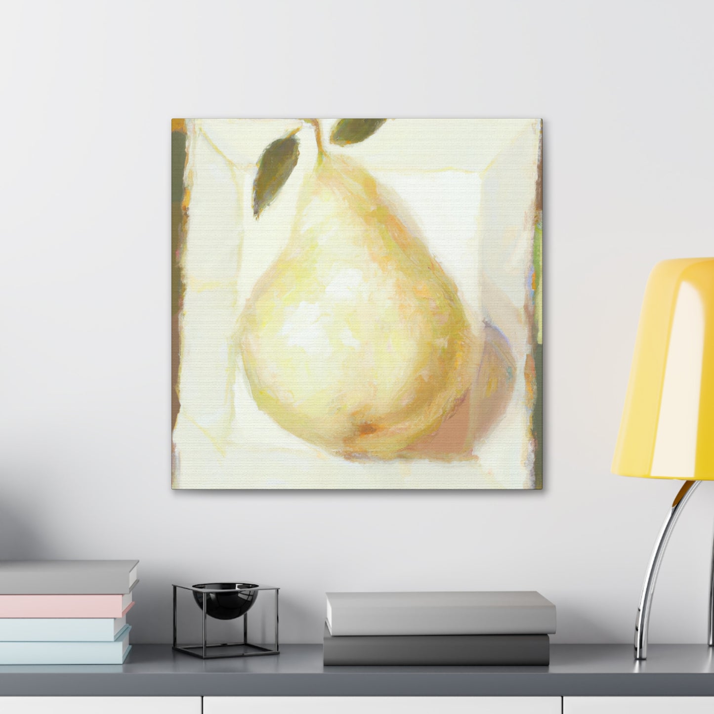 Pear in Soft Hues. - Canvas