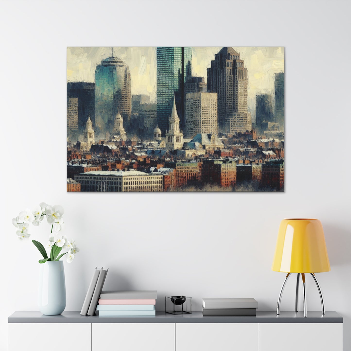 "Vibrant Boston Reverie" - Canvas