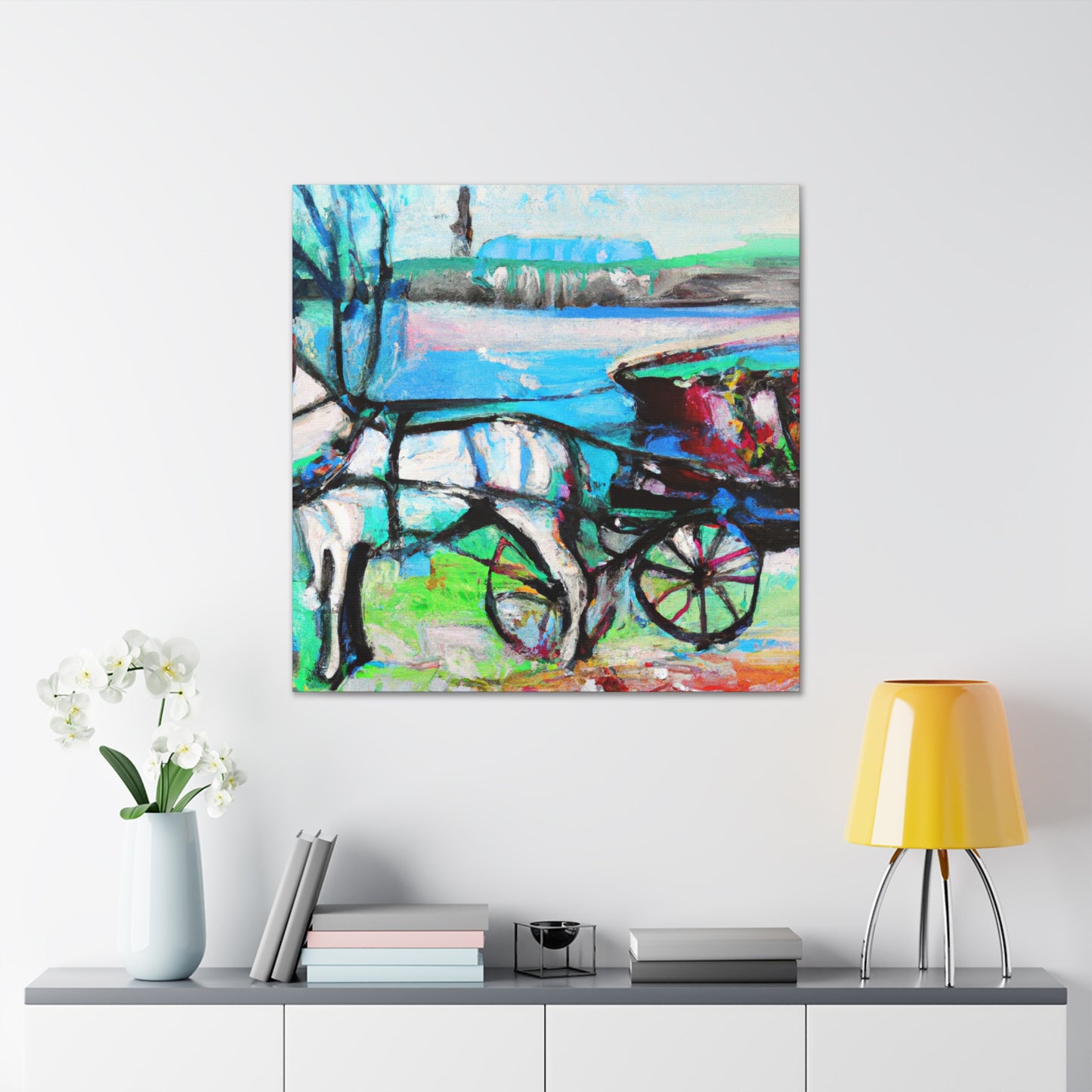 Horse Carriage Journey - Canvas