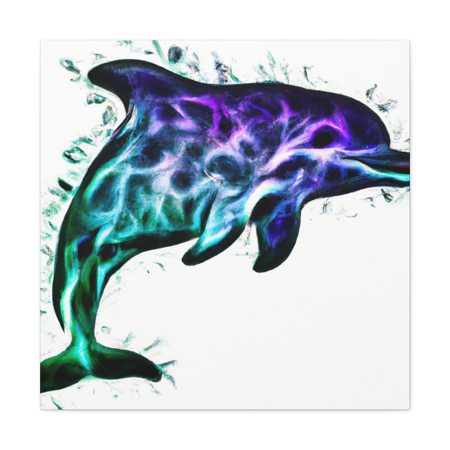 Dolphins in the Ocean - Canvas