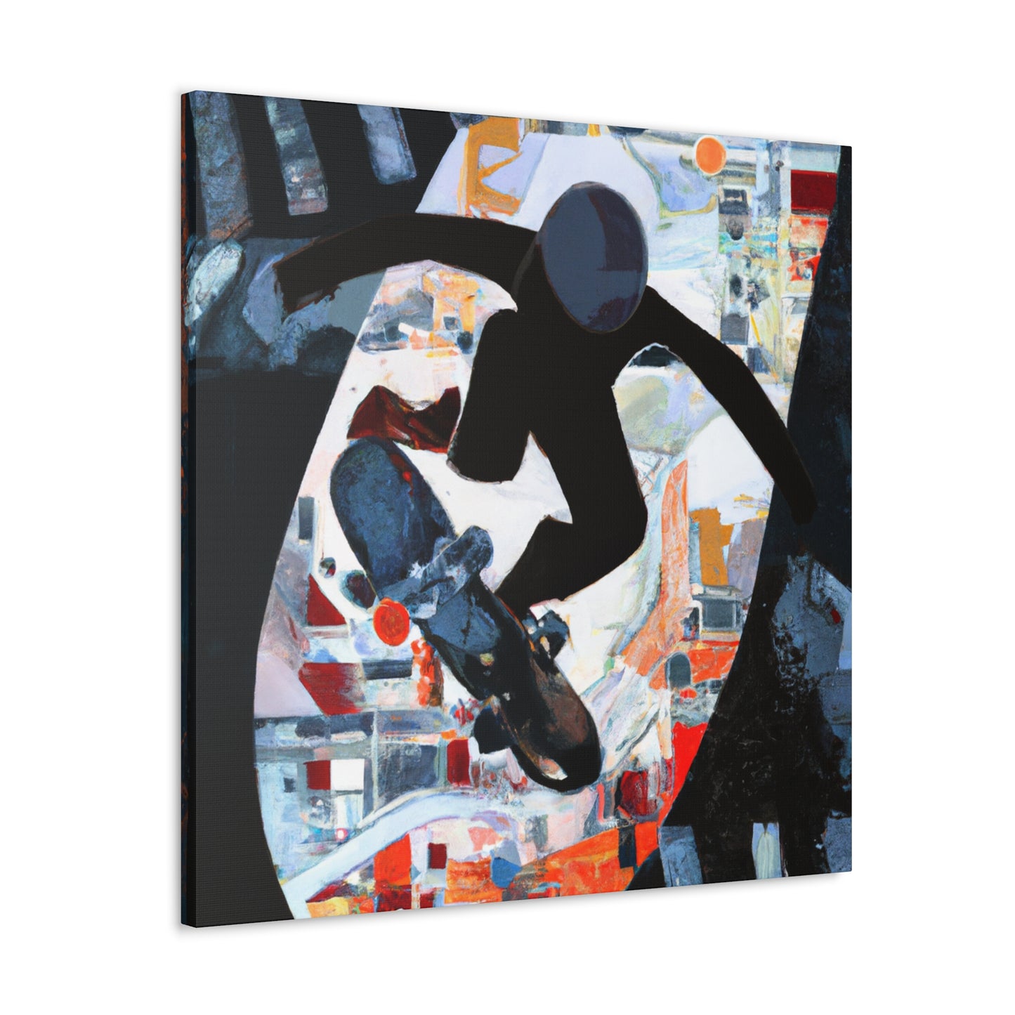 Skateboarding Art Deco - Canvas