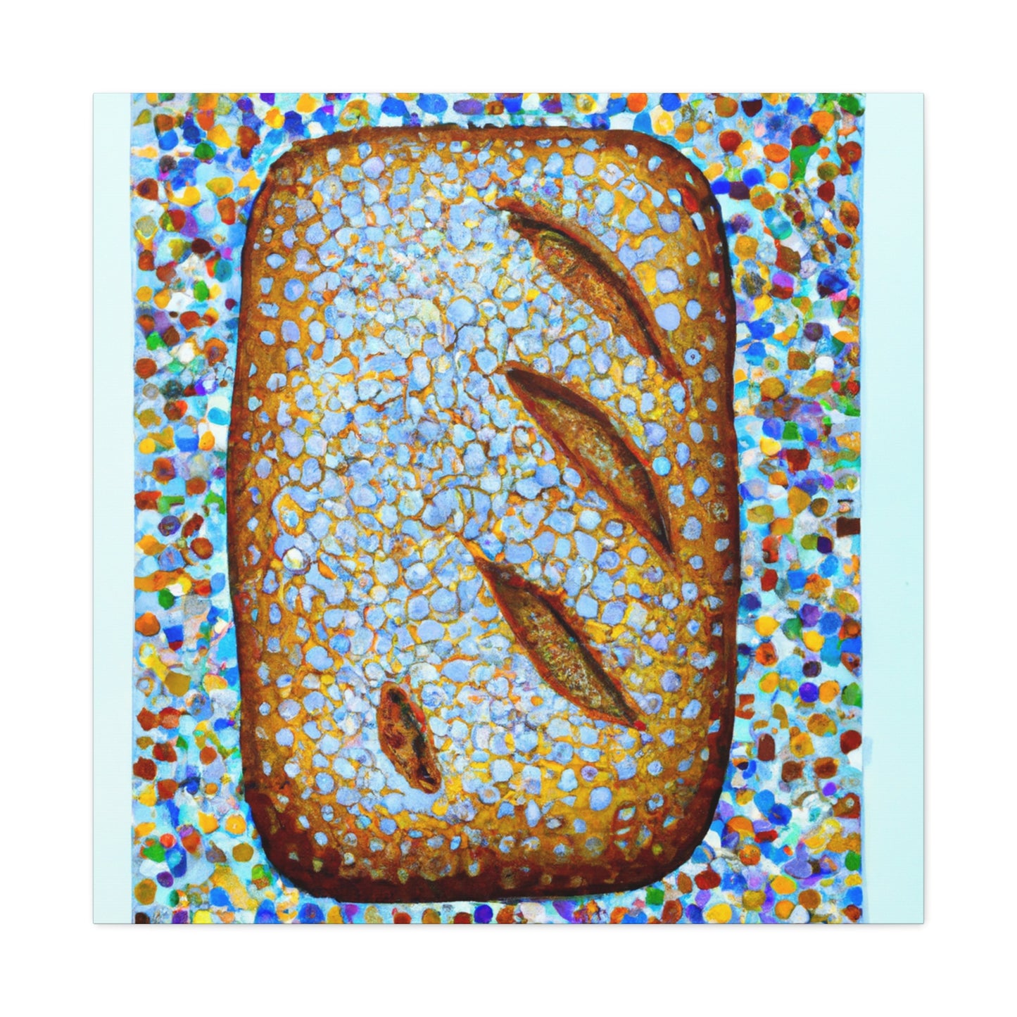 "Bread's Pointillist Painting - Canvas