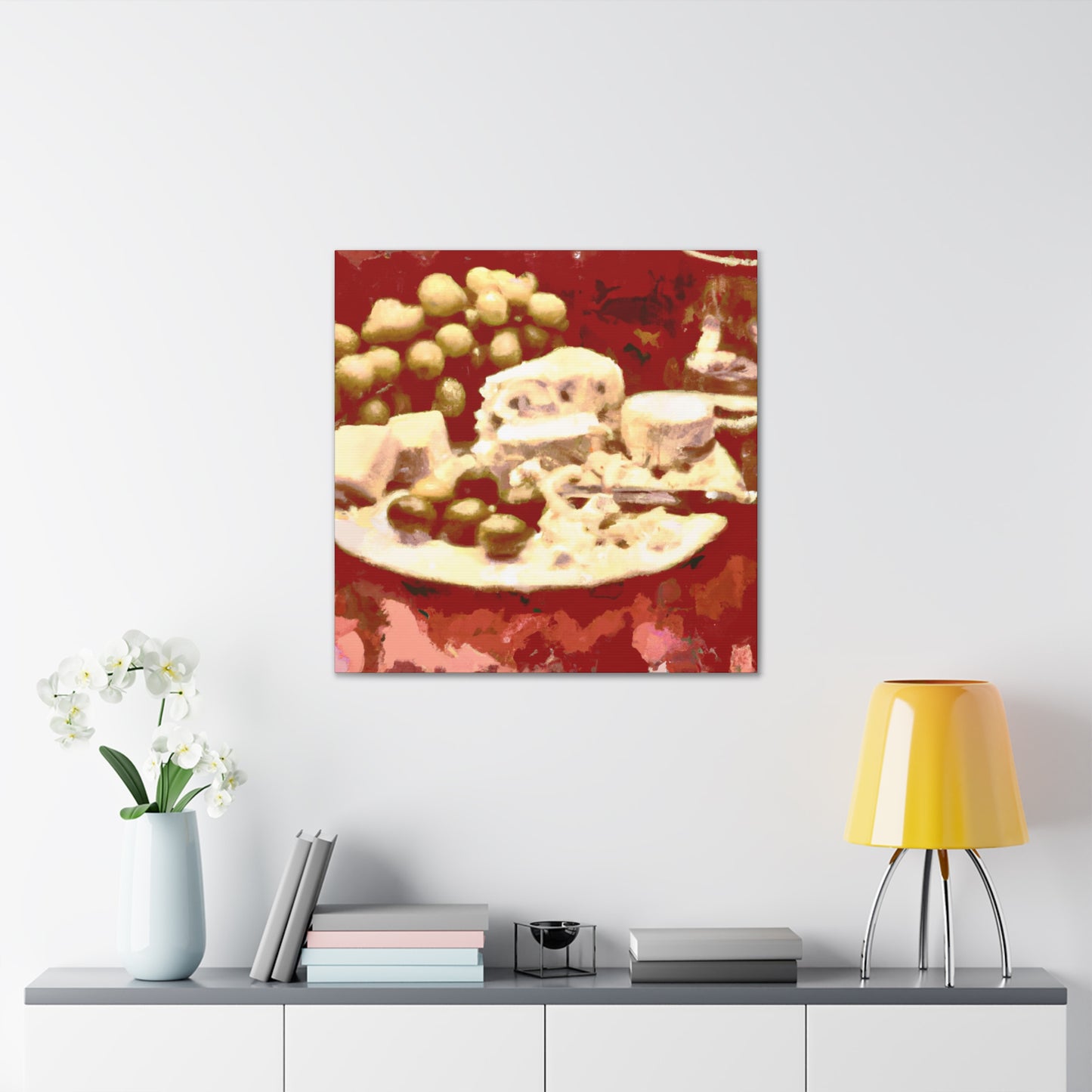 Cheese and Grapes Ablaze - Canvas