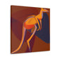 Kangaroo In Art Deco - Canvas