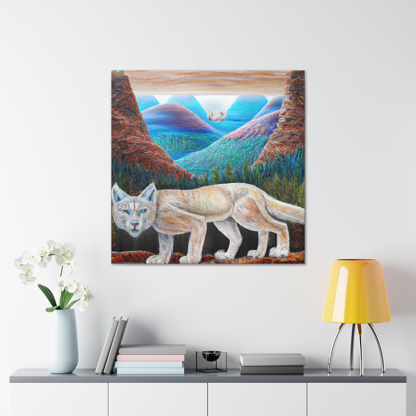 "Fantastical Lynx Dreamscape" - Canvas