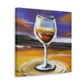 "Wine Glass by Moonlight" - Canvas