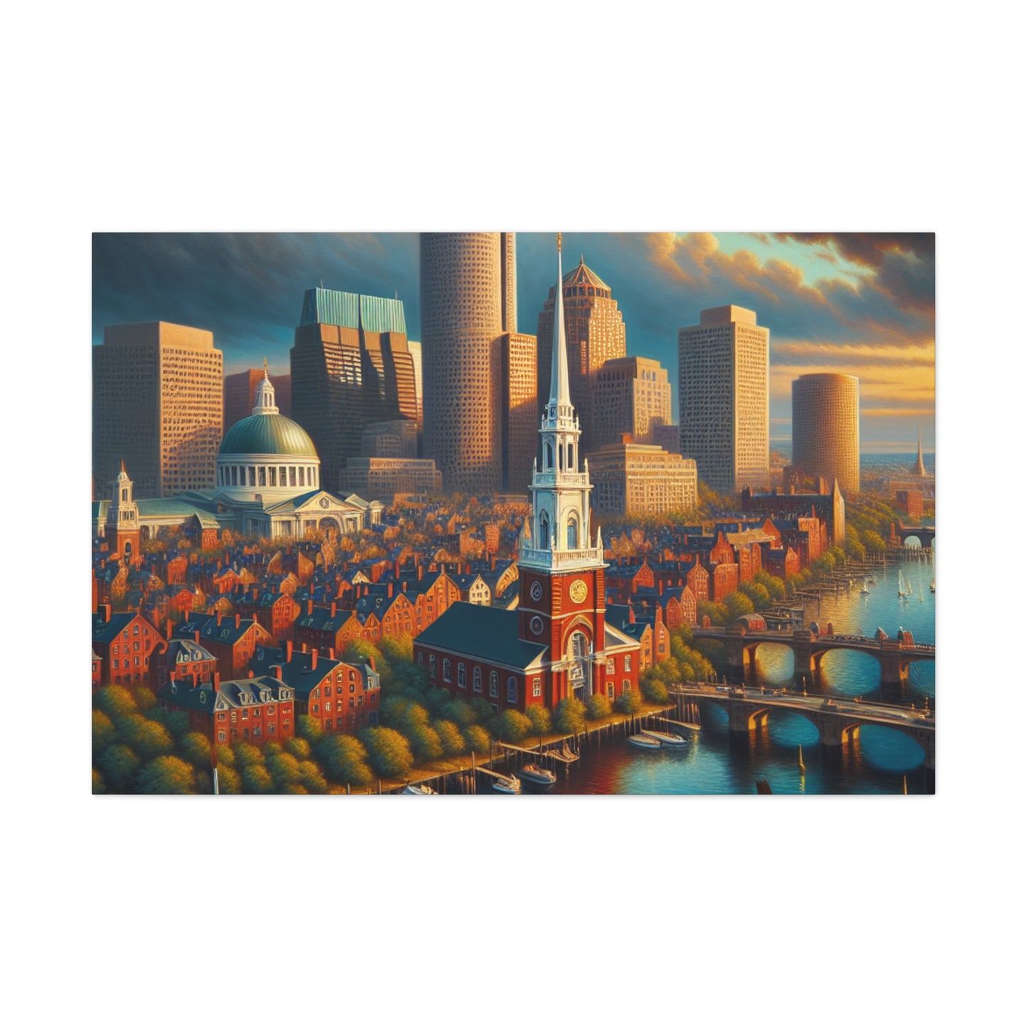 "Harbored Splendors of Boston" - Canvas