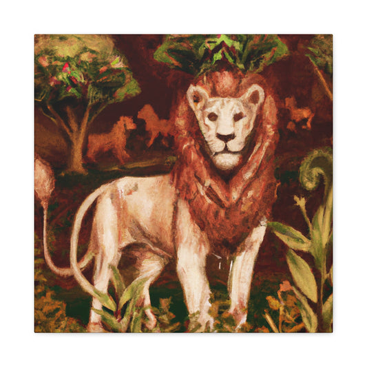 "Lion's Majestic Roar" - Canvas