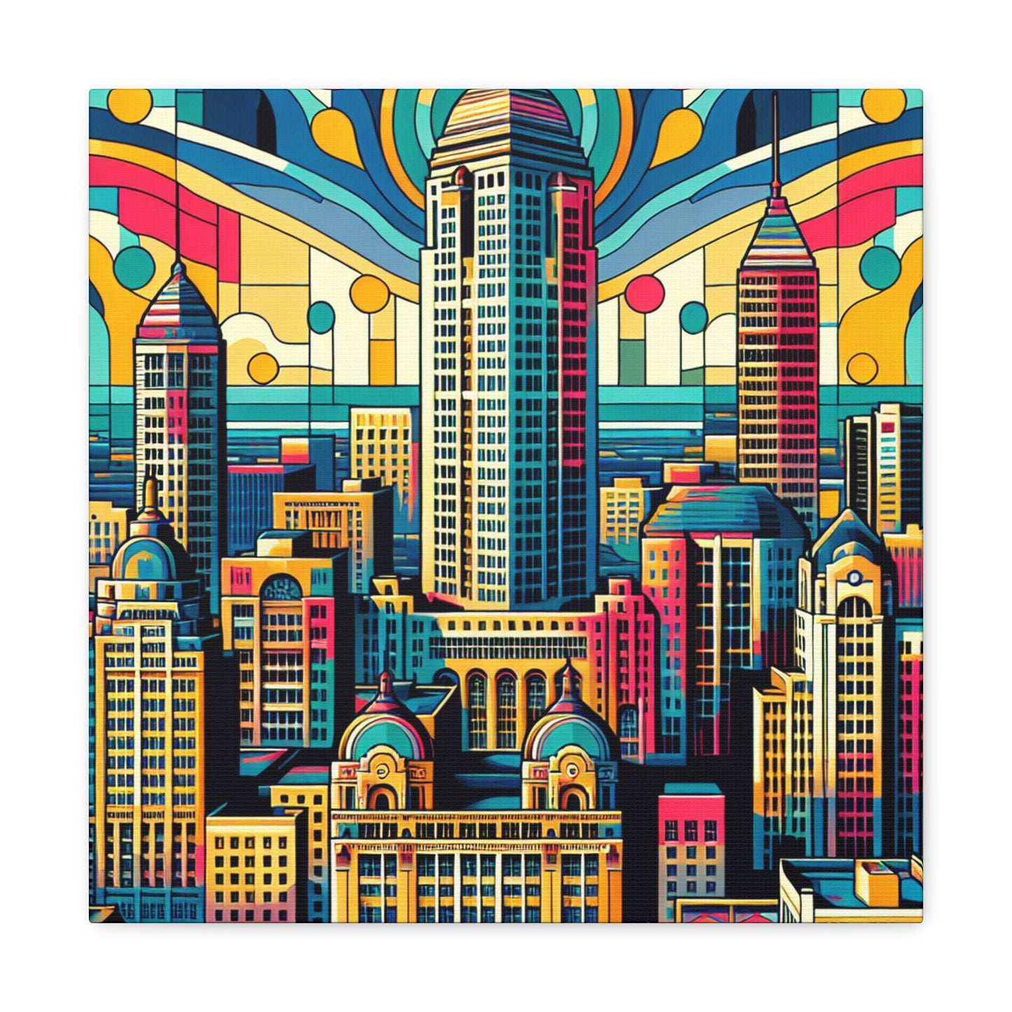 "Urban Splendor: Roaring Indianapolis" - Canvas