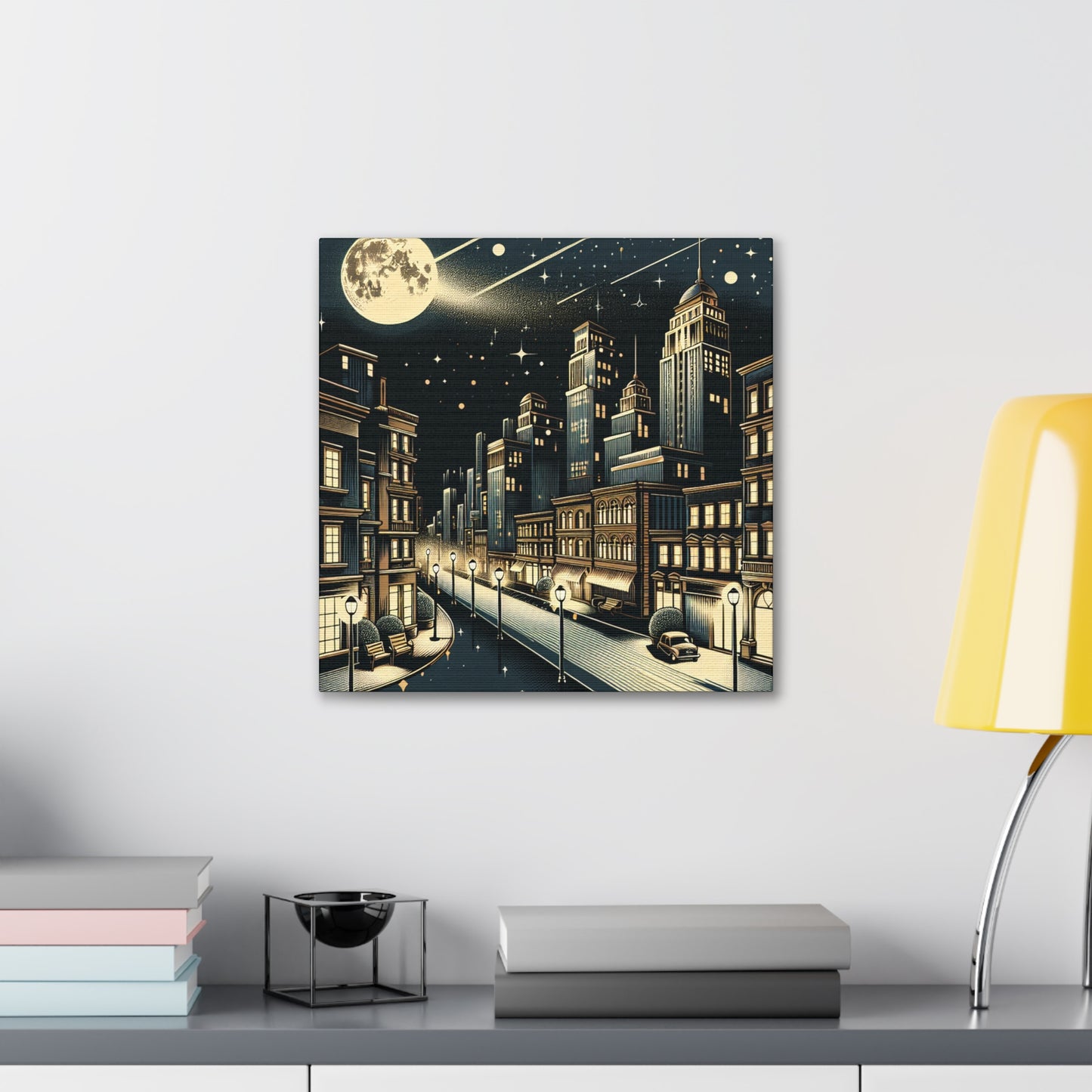 Midnight Metropolis Marvel - Canvas