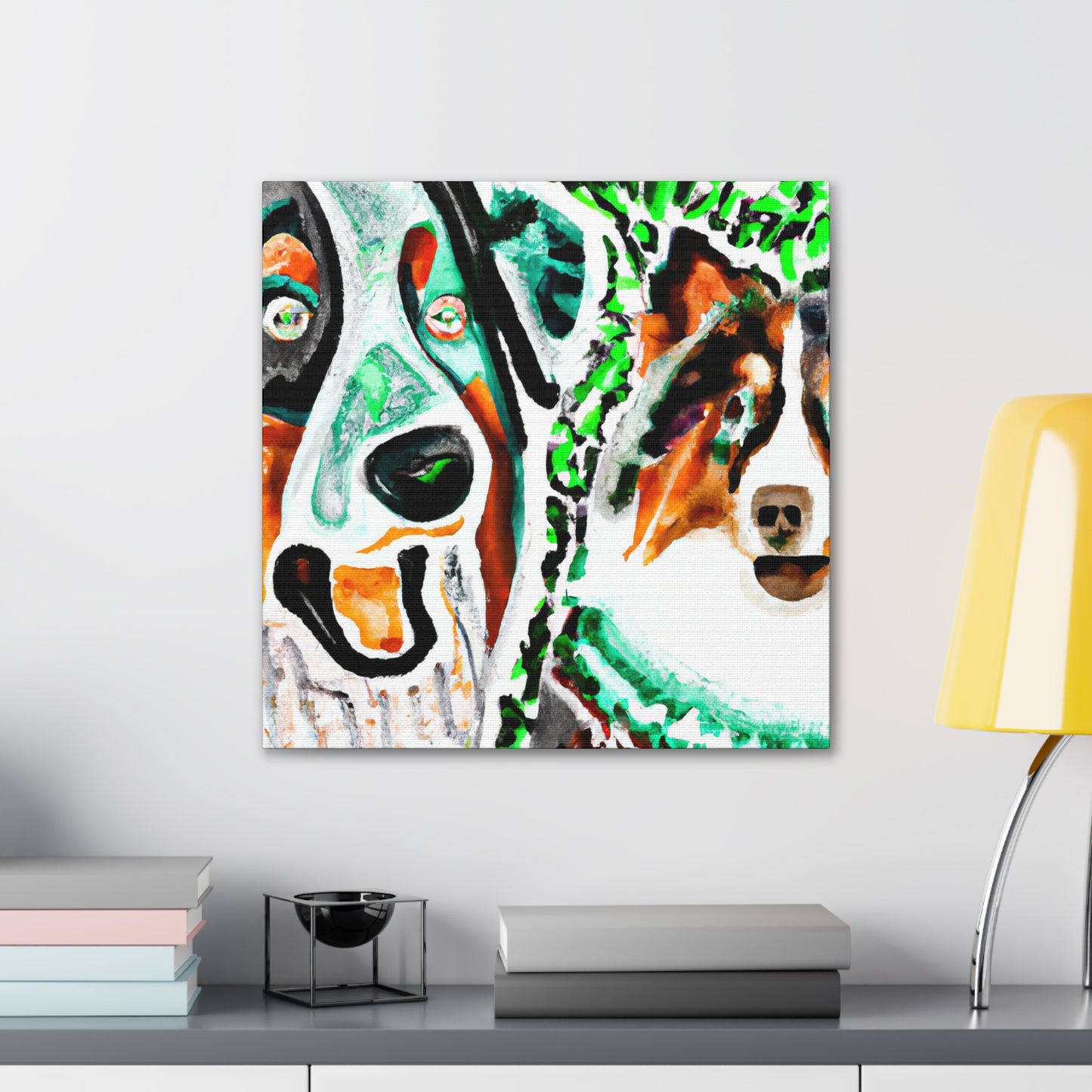 "Australian Shepherd Expressionism" - Canvas