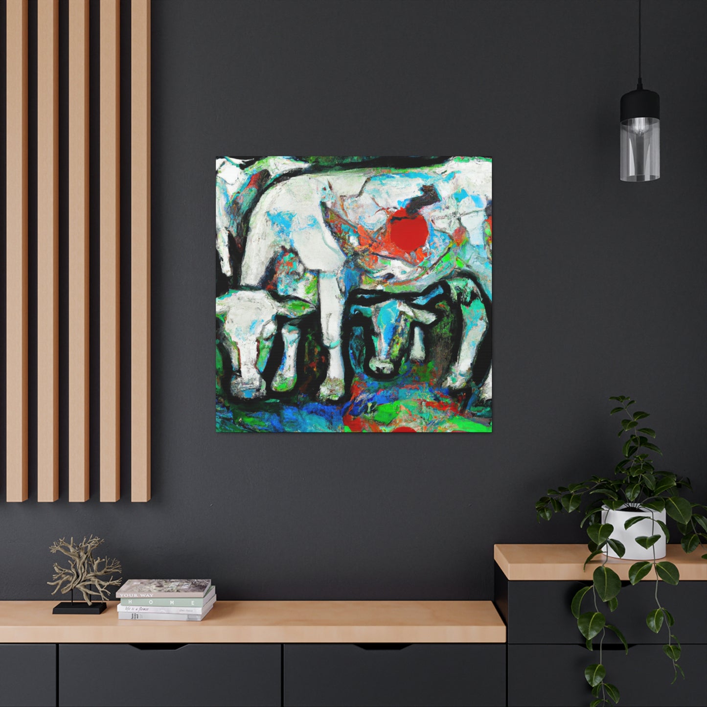 Cow's Abstract Tapestry - Canvas