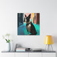 Boston Terrier Lounging - Canvas