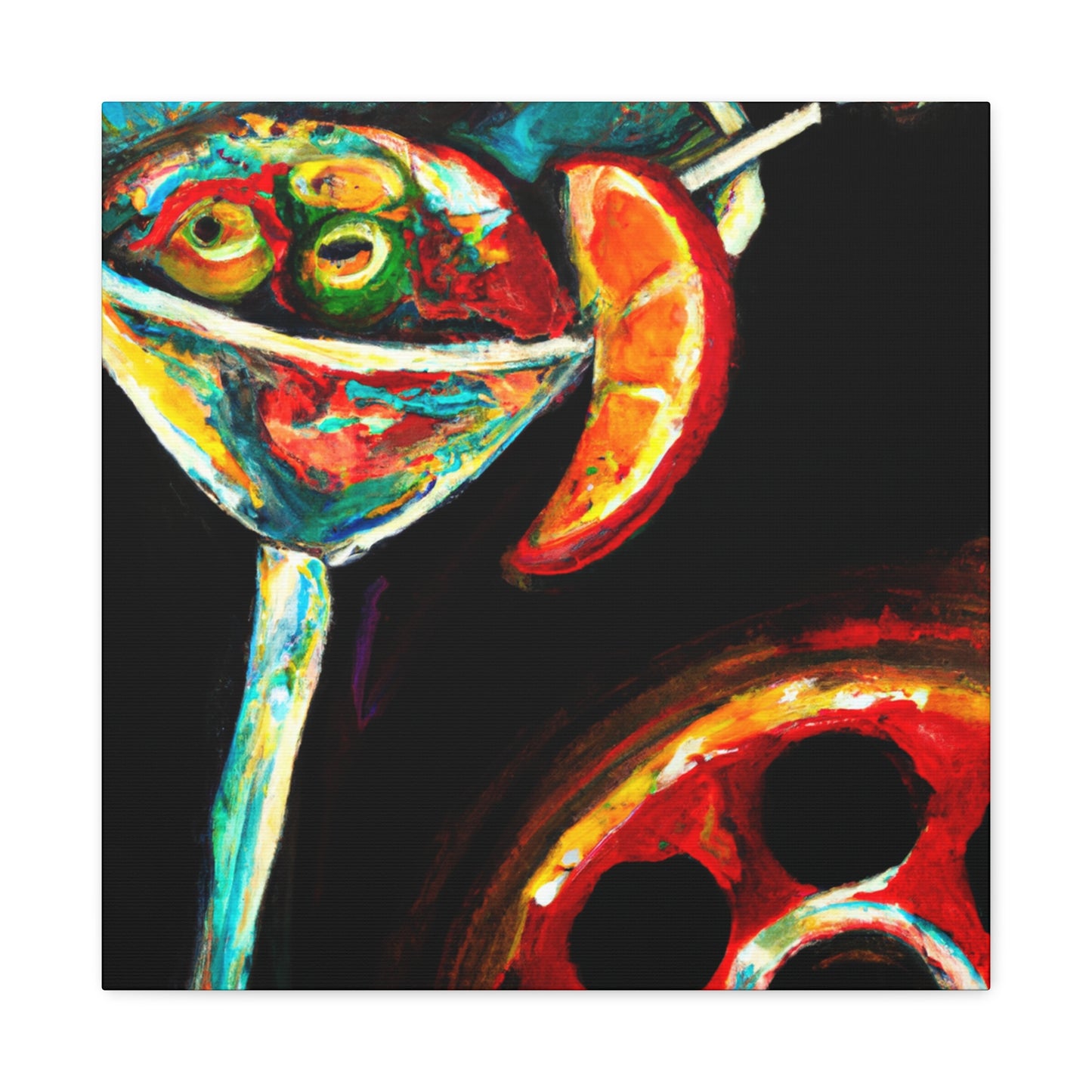 "Martini at Midnight Escape" - Canvas