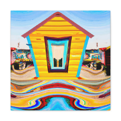 "Beach Hut Blissful Bliss" - Canvas