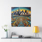 Golden City Silhouette - Canvas