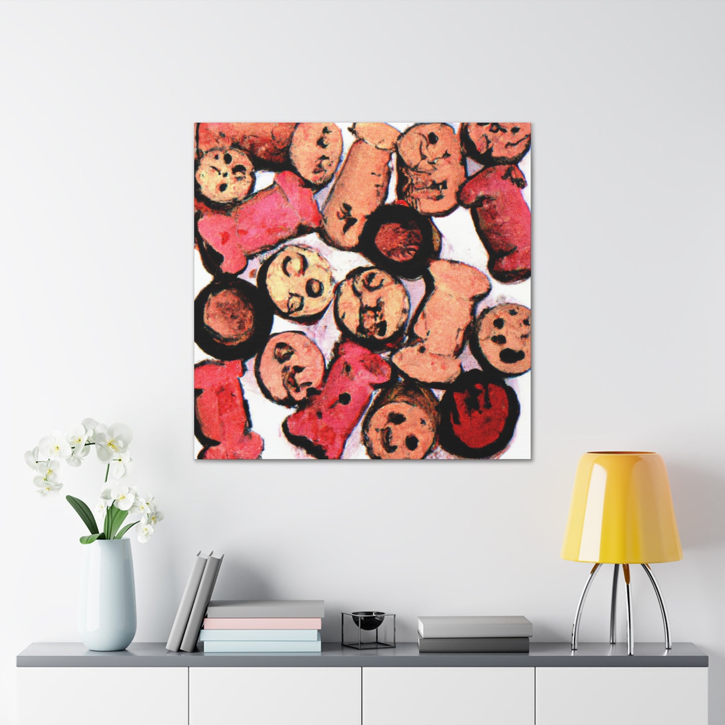 "Celebrating Wine Corks" - Canvas