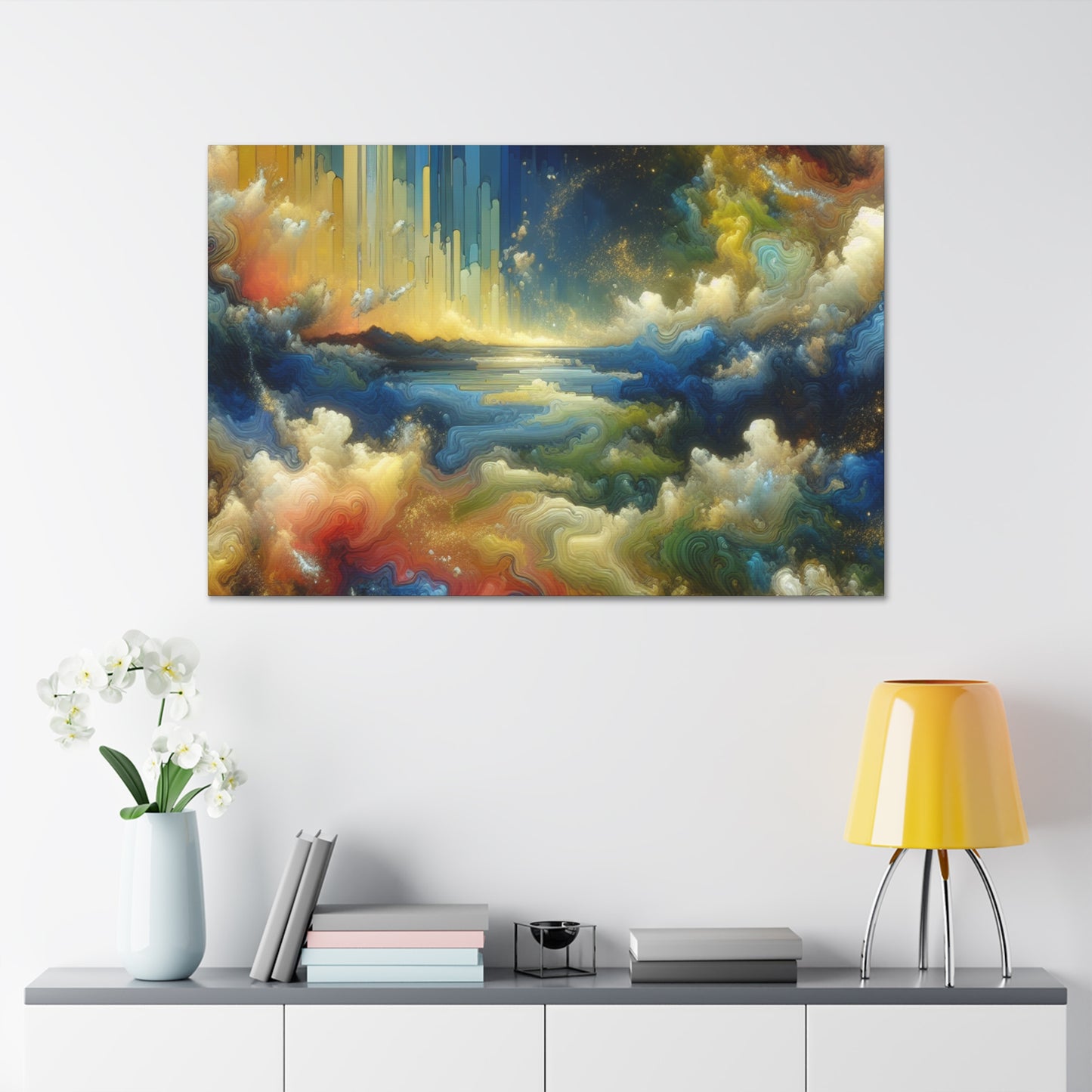 Gilded Serenity Retreat - Canvas