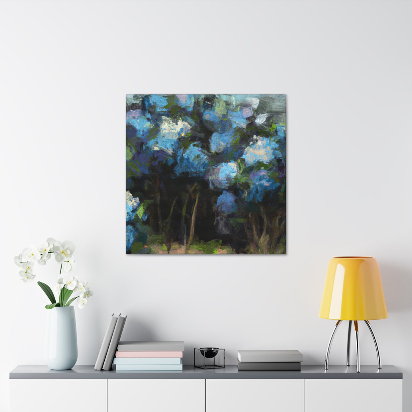 Hydrangea's Dramatic Bloom - Canvas