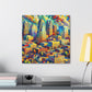 City in Vibrant Colors - Canvas