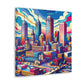 "Indy's Flourishing Urban Canvas" - Canvas