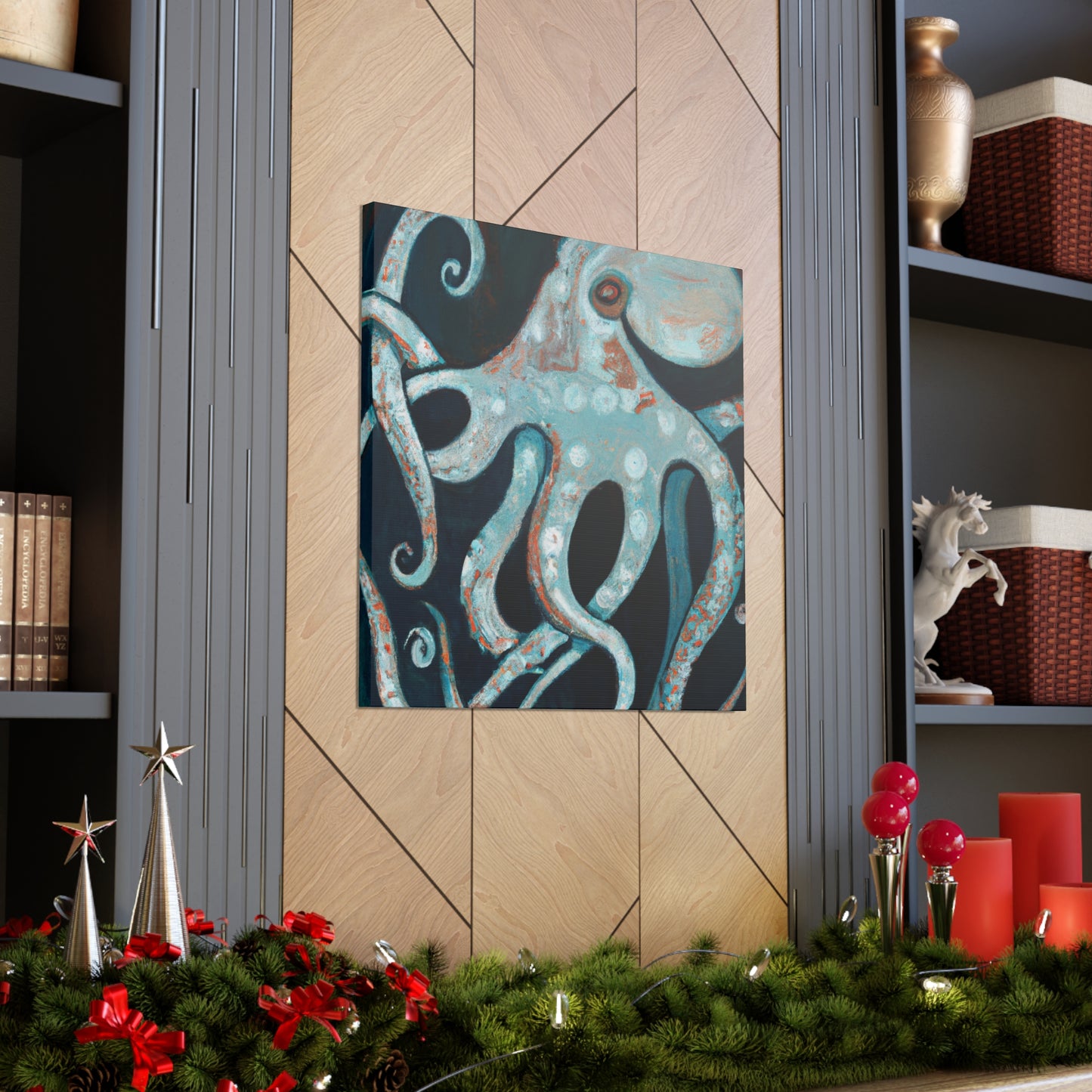 "Octopus in Art Deco". - Canvas