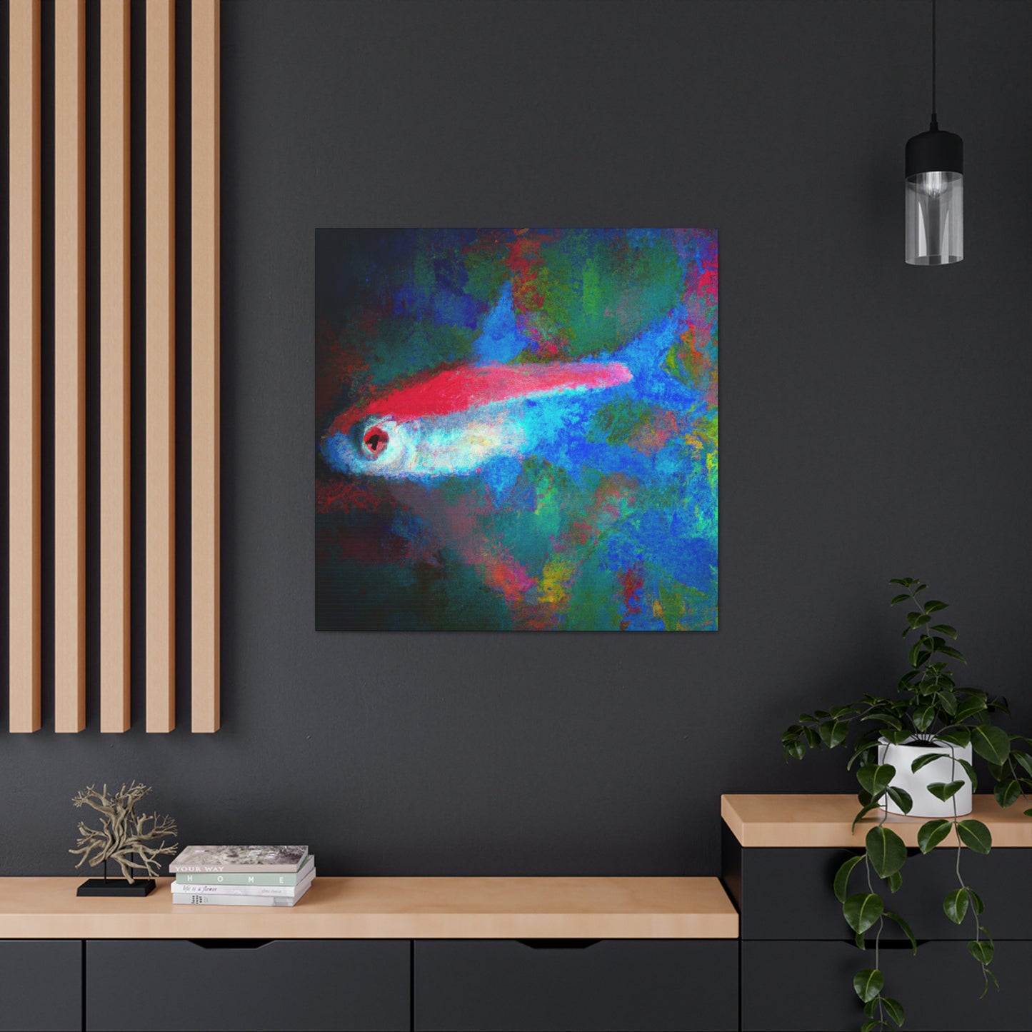 "Neon Tetra Impressionism" - Canvas