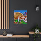 "Jersey Cow Silhouette" - Canvas