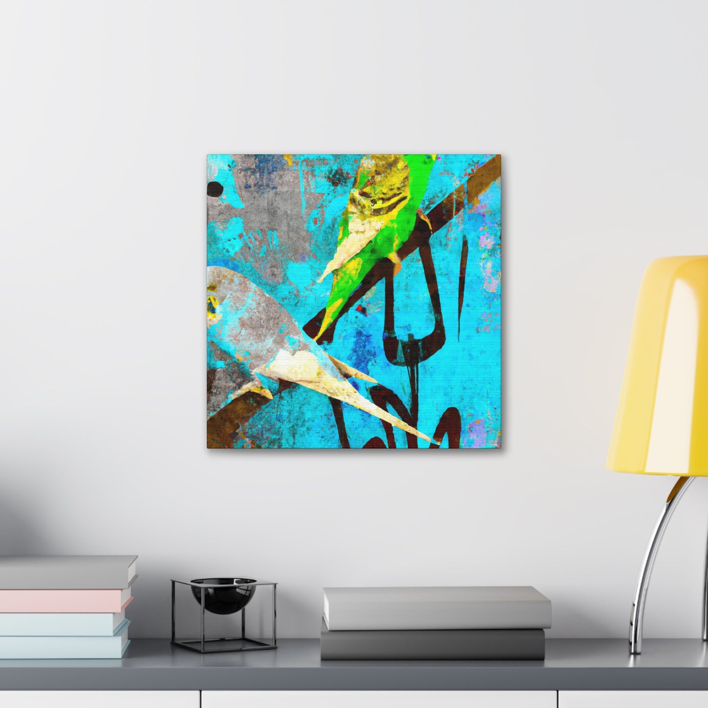 "Parakeets in Flight" - Canvas