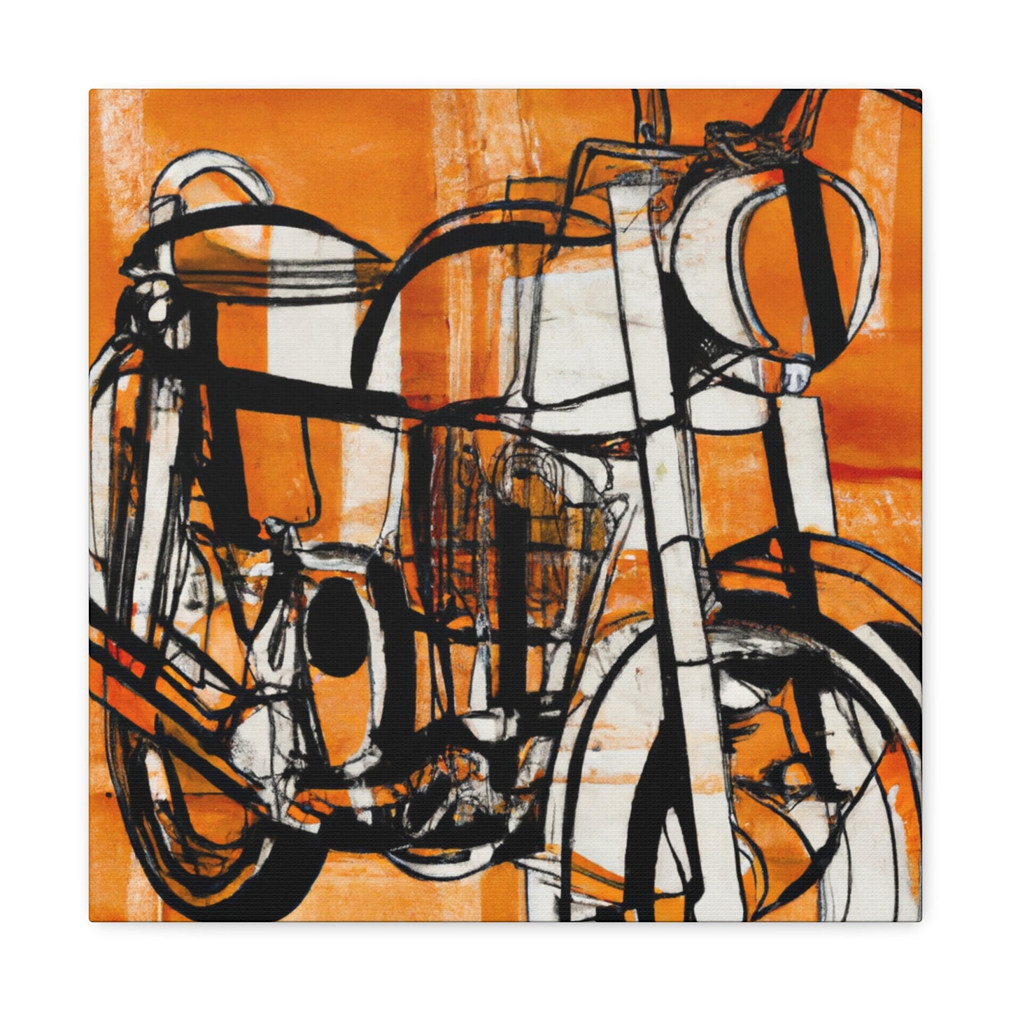 "Motorcycle Meets Art Deco" - Canvas